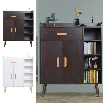 Side Cabinet Hallway Storage Unit Console Table Entrance Shelf Cupboard 2 color