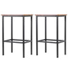 Set of 2 Industrial Bar Stools Rustic Vintage Counter High Chair Seat Wood Metal
