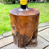 Teak Root Block Table Round Stool Hand Carved Wood Side End Lamp Furniture Stand