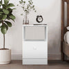 Bedroom Nightstand w/Drawer White Bedside Chest Side Table Cabinets UK