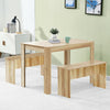 Dining Table 2 Bench Set Dinner Set Rectangular Kitchen Dining Room Restaurant