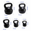 Vinyl Kettlebell Weight Fitness Home Gym Workouts Kettlebells 2KG-16KG Black