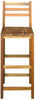 Set of 2 Breakfast Bar Stools Vintage Solid Acacia Wood High Counter Chairs