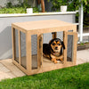 XL Wooden Puppy Cage Furniture Style Dog Crate End Table Pet Kennel House w/Door