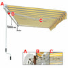 Garden Sun Shade Patio Awning Canopy Shelter Replacement Fabric Top Cover Frill