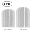 6 Pack Set Clear Polythene Garment Covers Suit Dress Coat Dust Protector Zip Bag