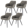 1x Dining Chairs Kitchen Living Room Chairs with Stoffbezug+ Metall Grey