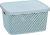 Small Large Plastic Storage Box with Lid Kitchen Home Office Basket Container