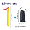 18cm Aluminium Alloy Outdoor Camping Trip Tent Pegs Ground Nail Stakes