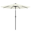 Mondeer 2.7M/3M Garden Parasol Tilt Sun Shade Umbrella 32 LED Light Hand Crank