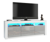 TV Unit 160cm Modern Cabinet Stand Sideboard High Gloss/Matt Doors With Free LED
