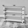 Charcoal Grey Painted Wide Low Bookcase - FC58