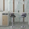 1xBar Stool Bar Chair Adjustable Breakfast Kitchen Stool Leather Swivel Gas Lift