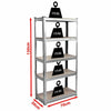 5 Tier Shelf Shelving Unit Racking Boltless Industrial Garage Storage Shelves