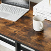 Computer Desk Writing Study Workstation 2-Tier Storage Wooden Home Office LWD47X