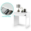 Small White Computer Desk with Drawer Laptop PC Table Home Office Workstation