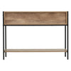 Narrow Slim Console Table Retro Wooden 2 Drawers Open Storage Shelf Hallway Desk