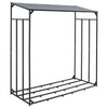 187cm Metal Garden Shelter Canopy Roof Outdoor Wooden Shed Firewood Storage Rack