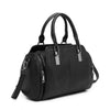 Ladies Faux Leather Look Bowler Tote Handbag Women Designer Shoulder Bag