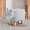 Luxury Small Padded Upholstered Footstool Ottoman Pouffe Stool Wooden Seat Suede