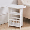 Side End Table With Storage Shelf Magazine Rack Folding Coffee Table Lamp Stand