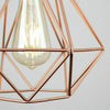 Metal Pendant Light Shade Ceiling Industrial Geometric Wire Cage Lampshade Decor