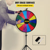 17.7" Color Prize Wheel Dry Erase Fortune Spinning Tabletop Floor Stand