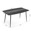 Mondeer Dining Table and 4/6 Upholstered Chairs with Metal Legs Dining Kitchen