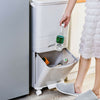 Mobile Recycling Waste Bin Kitchen Living Room Rubbish Trash Bin Trolley 38L 42L