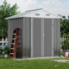 Metal Garden Shed Outdoor Tools Equipments Storage House Shed with Safety Latch