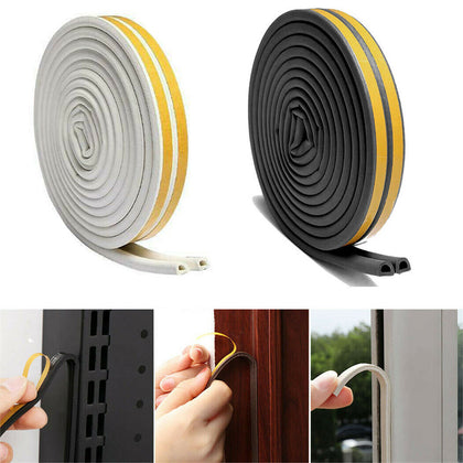 Draught Excluder Weather Seal Strip Noise Insulation Door Window Sticky Tape 5M