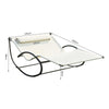 Rocking Double Sun Lounger Day Bed Outdoor Chaise Hammock Garden Patio Furniture