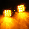 2x 9 LED Motorcycle Motorbike Flush Mount Turn Signal Indicators Amber Lamp New
