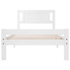 Single Bed White Solid Wooden Bed Frame Solid Wood For Adults, Kids, Teenagers