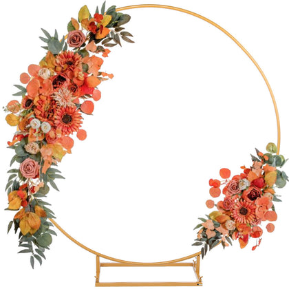 2M Round Wedding Arch Metal Backdrop Stand Ceremony Baby Shower Party Decoration