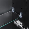 LED Bathroom Mirror Cabinet Black with Shaver Socket Illuminated Lights 630x650