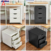 White/Black 3 Drawers Mobile File Cabinet Side End Table Storage Cabinet Office