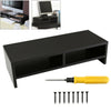 Black Computer Desktop Monitor Stand Laptop TV Display Screen Riser Shelf