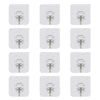 12x Strong Sticky Wall Hooks Anti-skid Hooks Traceless Transparent Living Room