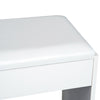 Dressing Table Set with Flip-up Mirror Padded Stool Sliding Drawer White