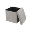 Folding Stool Seat Storage Space Box Chair Cube Footstool Pouf Bench 30x30cm