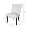 2x Crushed Velvet Dining Chairs Padded Seat Kitchen Dinner Chair Wooden Legs