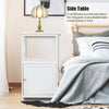 White Bedside Table Bathroom / Hallway Cabinet Cupboard Slim/Small With Storage