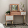 Wooden Dressing Table With Mirror Vanity Table Bedroom Makeup Desk Write Desk