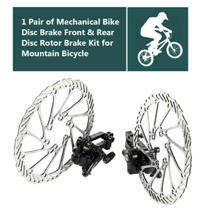 Mountain Bike Road Bicycle 160mm Rotors Front Rear Disc Brake Caliper Set Kit