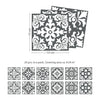 Dark Grey Spanish Renaissance Tiles Wall Stickers Decor - 15 x 15 cm @ 24 pcs