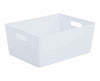 Rattan Plastic Studio Storage Handy Basket Office Home Kitchen Tidy Organiser
