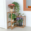 Upright Easily 6Tier little Corner Plant Stand Shelf Wood Flower Heavy Pots Rack