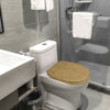 WC Toilet Seat with Soft Close Duroplast Adjustable Hinge for Family Bathroom