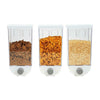 Wall Mounted Set Of 3 Triple Cereal Dispenser Kitchen Dry Food Storage Container